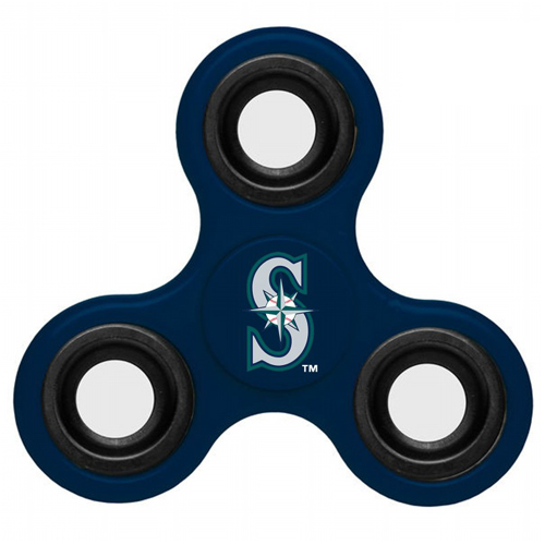 MLB Seattle Mariners 3 Way Fidget Spinner B42 - Navy - Click Image to Close